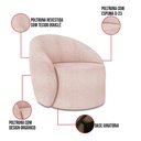Ver imagem 4 de Sofá 3 Lugares Orgânico 180cm Morgan e 2 Poltronas Lua Bouclê D03 - D’Rossi