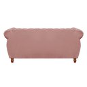 Ver imagem 3 de Sofá Chesterfield Realeza 3 Lugares Decoração Retrô - Veludo Rosê