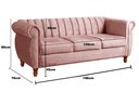 Ver imagem 4 de Sofá Chesterfield Realeza 3 Lugares Decoração Retrô - Veludo Rosê