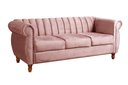 Ver imagem 2 de Sofá Chesterfield Realeza 3 Lugares Decoração Retrô - Veludo Rosê