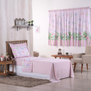 Ver imagem 2 de Jogo de Lençol 3 Peças Completo Girl Cama Solteiro Menina 300 Fios Estampa Digital Rosa