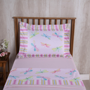 Ver imagem 3 de Jogo de Lençol 3 Peças Completo Girl Cama Solteiro Menina 300 Fios Estampa Digital Rosa