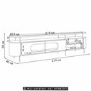 Ver imagem 2 de Rack Tv 85 Pol 220cm 2 Portas com Led Ária Off/champanhe - Hb Móveis
