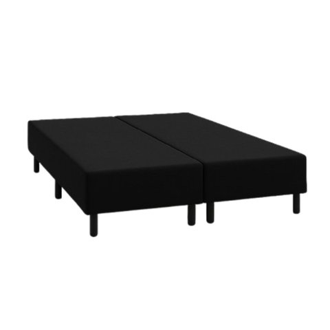 Caixa Base Box King Resistente em Veludo Premium Moderno:preto