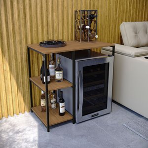 Aparador Adega Cervejeira Estilo Industrial Kappesberg Li044 Cor Freijó