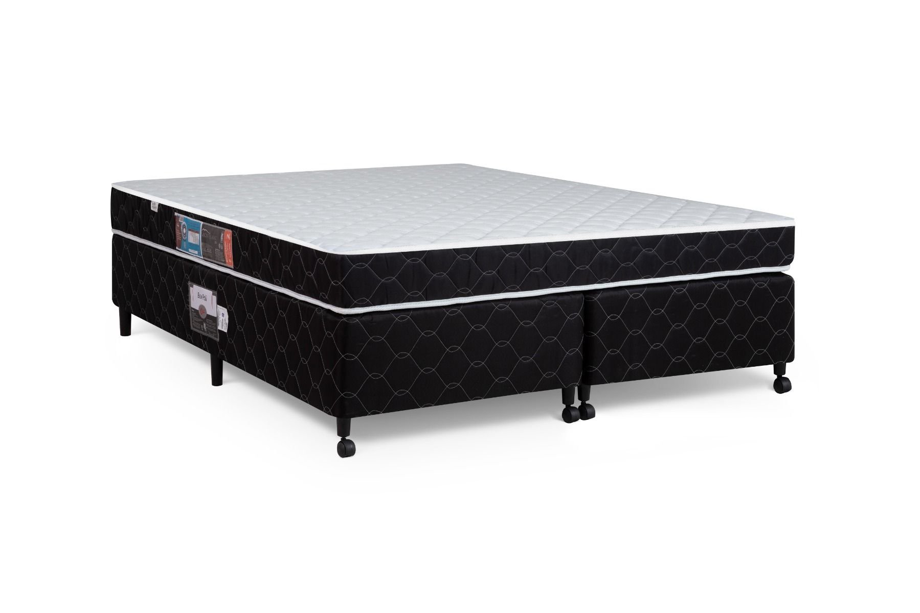 Cama Box + Colchão Castor Queen Montblanc Double Face D33 158x198x45cm