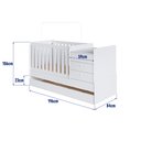 Ver imagem 4 de Berço Cama Multifuncional com Cama Auxiliar 3 Gavetas