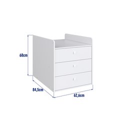 Berço Cama Multifuncional com Cama Auxiliar 3 Gavetas  - 10