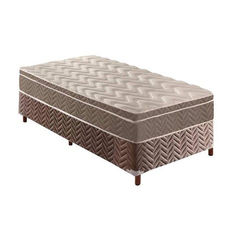 Cama Box Solteiro: Colchão Ortopédico Paropas D33/EP Confort Ultra Firme + Base CRC Rústico Brown(88