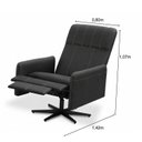 Ver imagem 4 de Poltrona Haut Giratória 360° Decorativa Luxo Confortável Premium Livintus Leather
