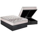 Ver imagem 1 de Cama Box Baú Queen: Colchão Ortopédico Herval ErgoPlus/EP + Base CRC Suede Gray(158x198)