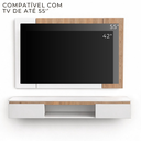 Ver imagem 5 de Painel com Rack Funcional para TV Cava Suspenso 155cm