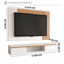 Ver imagem 4 de Painel com Rack Funcional para TV Cava Suspenso 155cm
