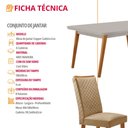 Ver imagem 6 de Mesa de Jantar Copper 180cm Madeira Tampo Vidro Canto Copo com 6 Cadeiras Lira