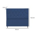 Ver imagem 3 de Cabeceira Estofada Cama Box Solteiro 90 Cm Suede Ayla:azul Marinho