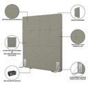 Ver imagem 5 de Cabeceira Solteiro 102cm Boucle Estofada Design Moderno para Quarto Linea