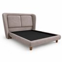 Ver imagem 2 de Cama Japonesa com Cabeceira Queen Blind Haru Veludo Nobre Avelã - Sallar Home