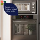 Ver imagem 7 de Cozinha Telasul Lumina 6 Peças com Paneleiro para Forno e Micro com Vidro Fumê e Iluminação s/Tampo Cinza