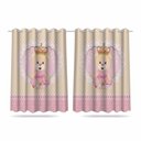 Ver imagem 2 de Cortina Infantil Ursinha Princesa + 3 Capas Almofadas