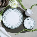 Ver imagem 2 de Conjunto 4 Pratos Rasos 26,5cm 4 Xícaras Chá 200ml com Pires Exótica Porto Brasil Branco Cerâ