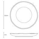 Ver imagem 3 de Conjunto 4 Pratos Rasos 26,5cm 4 Xícaras Chá 200ml com Pires Exótica Porto Brasil Branco Cerâ