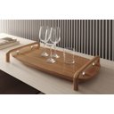 Ver imagem 1 de Bandeja Decorativa Barcelona em Madeira e Detalhe Prata:Cinamomo