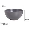 Jogo 10 Tigelas Cumbuca Bowl de Melamina 700ml Cinza Funda - 2
