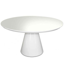 Ver imagem 3 de Mesa de Jantar Cone 120 Cm Tampo Laca Branca Base Branca