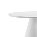 Ver imagem 4 de Mesa de Jantar Cone 120 Cm Tampo Laca Branca Base Branca
