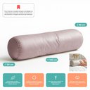 Ver imagem 3 de Almofada Travesseiro Bastão Tubo Rolo Dot 140cm Macia Veludo Rosé - Desk Design