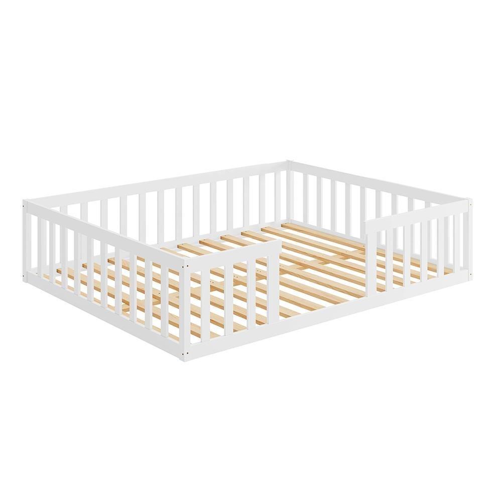 Cama Queen Size com Grade de Proteção Branco Enfus Shop Jm - 2