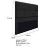 Cabeceira Casal Brick P02 140 cm para cama Box Corano Preto - Amarena Móveis - 4