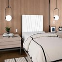 Ver mais imagens de Cabeceira Solteiro 100 Cm com Frame Belgica Suede Branco Artte