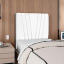 Ver imagem 2 de Cabeceira Solteiro 100 Cm com Frame Belgica Suede Branco Artte