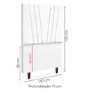 Ver imagem 3 de Cabeceira Solteiro 100 Cm com Frame Belgica Suede Branco Artte