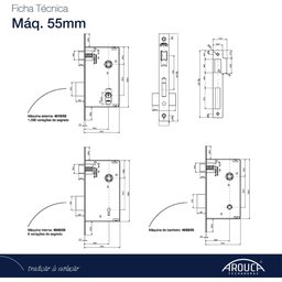 Arouca - Fechadura Interna Quinze 4086515/55 Zc - 2