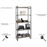 Estante Multiuso 5 Prateleiras 187cmx80cm Industrial Kuadra Compace - 5