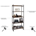 Ver imagem 5 de Estante para Livros Industrial 187cmx80cm 5 Prateleiras Kuadra