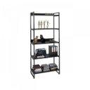 Ver imagem 3 de Estante de Livros Industrial Aço 80CMX187CM 5 Prateleiras Kuadra Preto/Onix