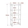 Estante para Livros Industrial 187cmx80cm 5 Prateleiras Kuadra - 4