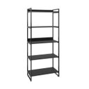 Ver imagem 2 de Estante de Livros Industrial Aço 80CMX187CM 5 Prateleiras Kuadra Preto/Onix