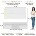 Ver imagem 4 de Rack Suspenso com Painel para TV até 65" Multimóveis Flórida FG3299 Branco