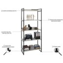 Ver imagem 5 de Estante de Livros Industrial Aço 80CMX187CM 5 Prateleiras Kuadra Branco/Snow