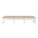 Ver imagem 2 de Plataforma de Trabalho 6 Pessoas 360cm Macadâmia com Branco F5 Office