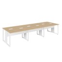 Ver imagem 6 de Plataforma de Trabalho 6 Pessoas 360cm Macadâmia com Branco F5 Office