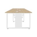 Ver imagem 4 de Plataforma de Trabalho 6 Pessoas 360cm Macadâmia com Branco F5 Office
