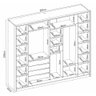 Guarda Roupa Casal Laredo 4 Portas Flex Nogueira/nude Prime com Vidro Reflecta - Demartêz - 5