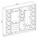 Ver imagem 5 de Guarda Roupa Casal Laredo 4 Portas Flex Nogueira/nude Prime com Vidro Reflecta - Demartêz