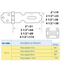 Ver imagem 2 de Fecho com Porta Cadeado 81114 Cartela Preto Fosco 89mm Aliança