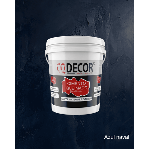 Cimento Queimado Azul Naval para Parede 6kg - Cq Decor
